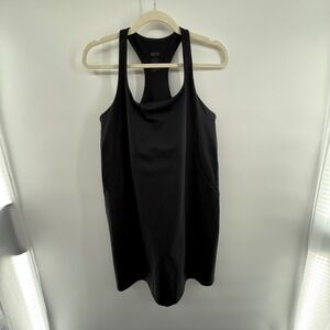 Girlfriend Collective XXL Black Paloma‎ Exercise Dress w/ Built-In Shorts